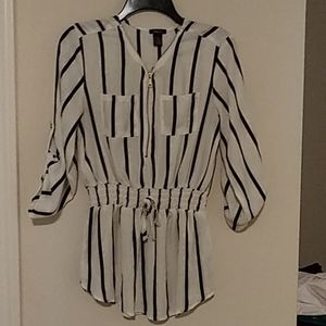 Black and white blouse